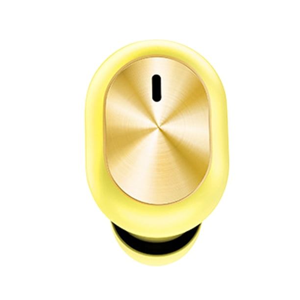 Monstrate Auriculares inalámbricos Invisible Ture 2021, auriculares Bluetooth con cancelación de ruido, auriculares estéreo manos libres, auriculares Cables de audio/vídeo Amarillo