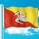 thumbnail image 3 of Flagnshow 90x150cm 3x5ft Sicilian Flags and Banners Italy Trinacria Symbol Sicily Flag for Decoration, 3 of 5