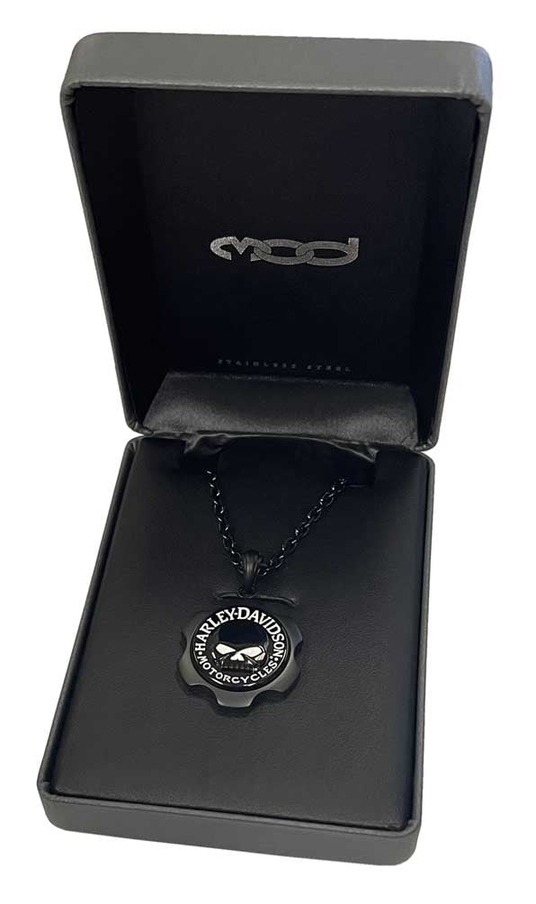 Harley-Davidson Men's Black Axel Willie G Skull Emblem Chain
