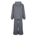 thumbnail image 4 of Womens Fashion Hoodie and Sweatpant Sets for Women Lounge Sports Jogging Outfits Fall Winter Loose Sweatsuits (L, Gray), 4 of 6