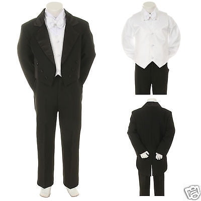 20 18 New Baby Toddler Boy Teen Formal Wedding Tuxedo Suit Set White S-XL 2T 