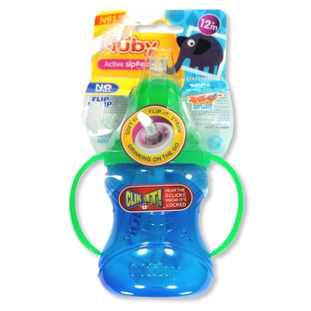 Nuby Active Sipeez Flip ’n Sip Sipper Cup (10 oz.) Color: blue Size: one size