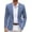 Blue, variant on Men's Lightweight Two Button Knit Blazer - Casual Sport Coats Suit Jacket