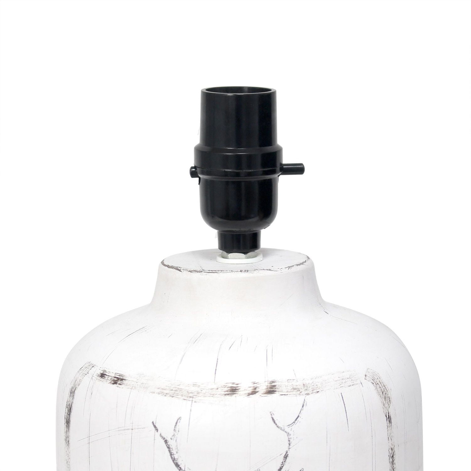 Simple Designs Rustic Deer Buck Nature Imprimé Ferme en céramique Accent Lampe de table avec abat-jour en tissu