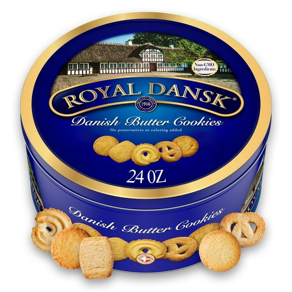 Royal Dansk Danish Cookies Tin, butter, 24 Ounce KMC2T