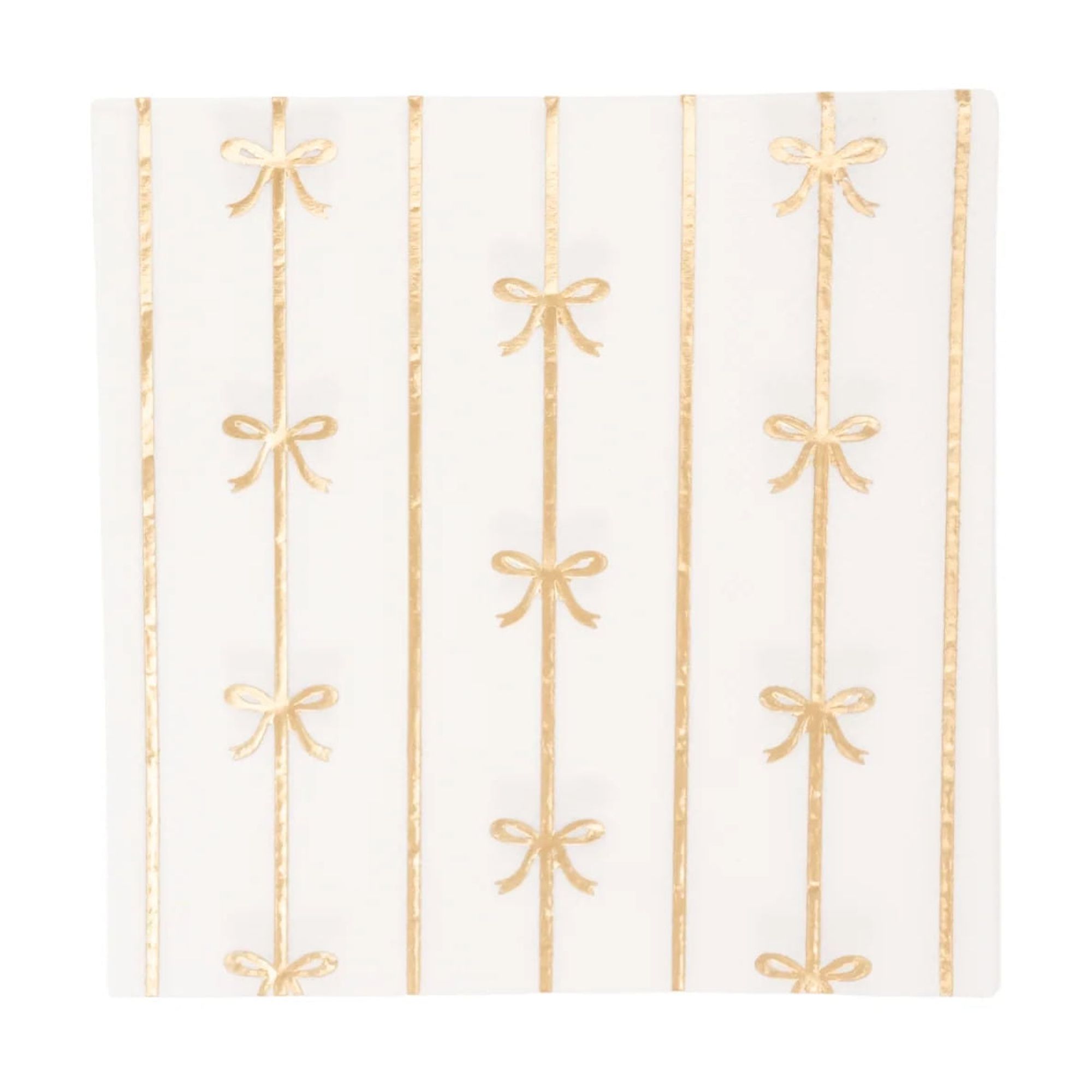 50 Pastel Gold Trim 2-Ply Cocktail Paper Napkins – Perfect For Wedding Party Decorations - View #2