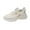 Beige, variant on Women's Lightweight Walking Sneakers Casual Lace Up Flats Tennis Athletic Running Fashion Sport Shoes for Girls