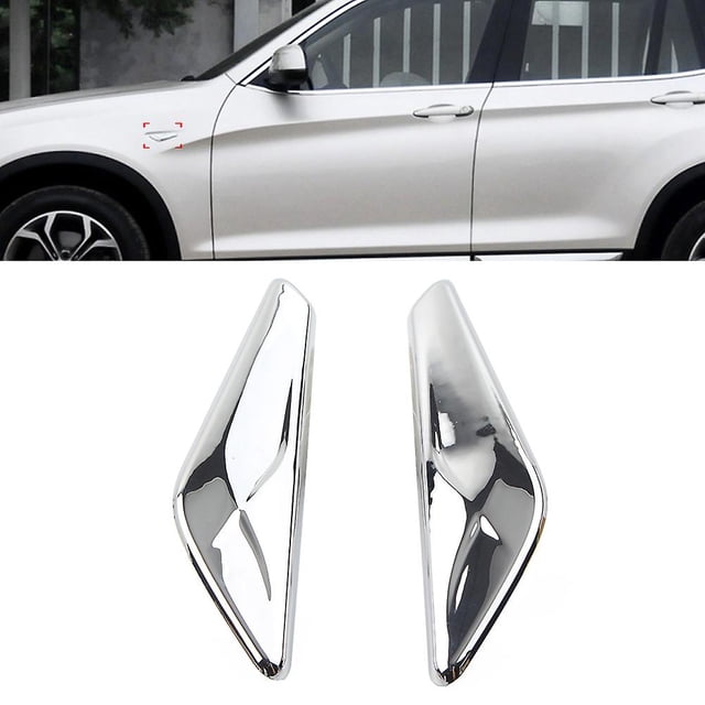 1 Pair Chrome Car Front Side Fender Finisher For Bmw X3 F25 2009-2017 For X4 F26 2013-2018 51117338569 51117338570