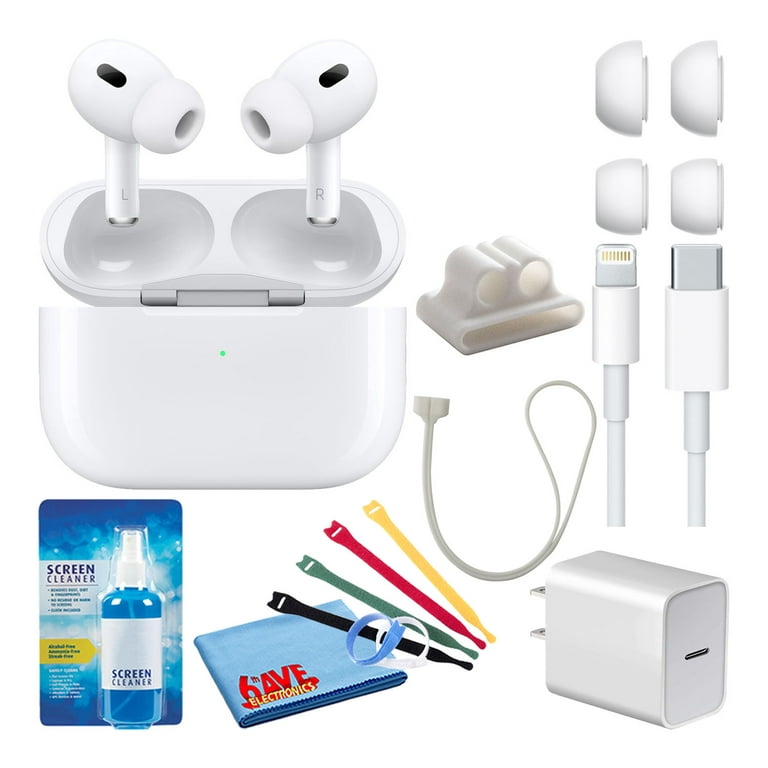 Slange Bliv Ydeevne Apple AirPods Pro with MagSafe Charging (2022) with Cable Ties + Charger -  Walmart.com