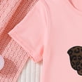 thumbnail image 4 of OYXSER Toddler Girls Clothes 1T 2T 3T 4T 5T T-Shirt Tee Tops + Shorts Ribbed Knit Cute Summer Outfits 2pcs Shorts Outfits Set, Pink 5T, 4 of 7