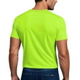 thumbnail image 5 of Yteetum Fluorescent Green T Shirts for Man 2025 Summer Solid Color Quickly Dry Breathable Comfortable Round Neck Short Sleeve Marathons Fitness Sports T-Shirt Tops S, 5 of 8