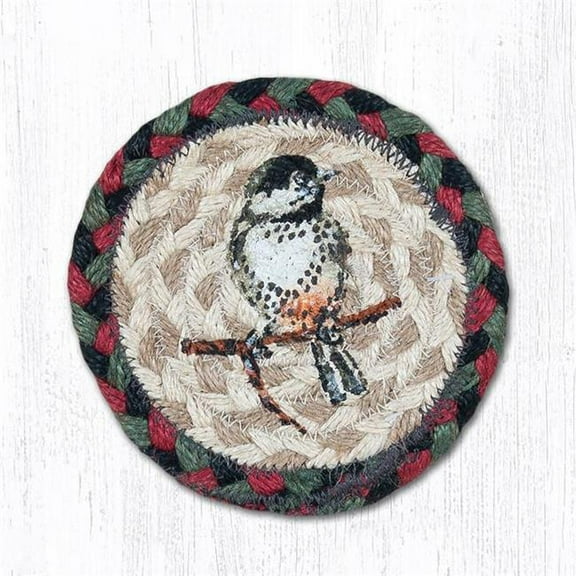 Capitol Importing 31-IC081C 5 in. Chickadee Individual Coaster Rug