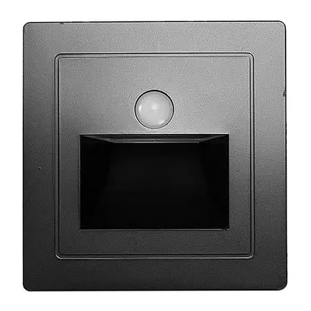

2024 Motion Sensor Stair Light ABS Recessed LED Solar Stair Lights for Decks Steps Fence Patio Yard Pathway Black Sensor Light 6000K White Light