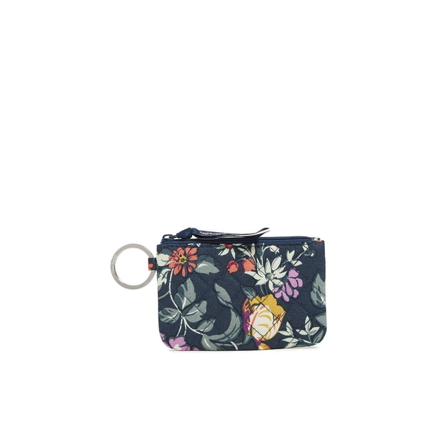 Vera Bradley Women's Cotton Zip ID Case Fresh-Cut Floral Green
