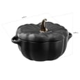 thumbnail image 4 of Staub Ceramic 16-oz Petite Pumpkin Cocotte - Matte Black, 4 of 10