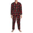 thumbnail image 3 of Balery Heart Pijama para Hombre de Dos Piezas con Manga Larga, Conjunto de Dormir y Descanso Suave con Bolsillos-X-Large, 3 of 7
