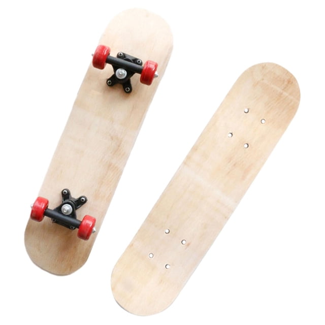 koolsoo Planche à Roulettes Vierge Planche à Roulettes en Bois Planche de Peinture Artistique pour Enfants 60 cm avec Roue