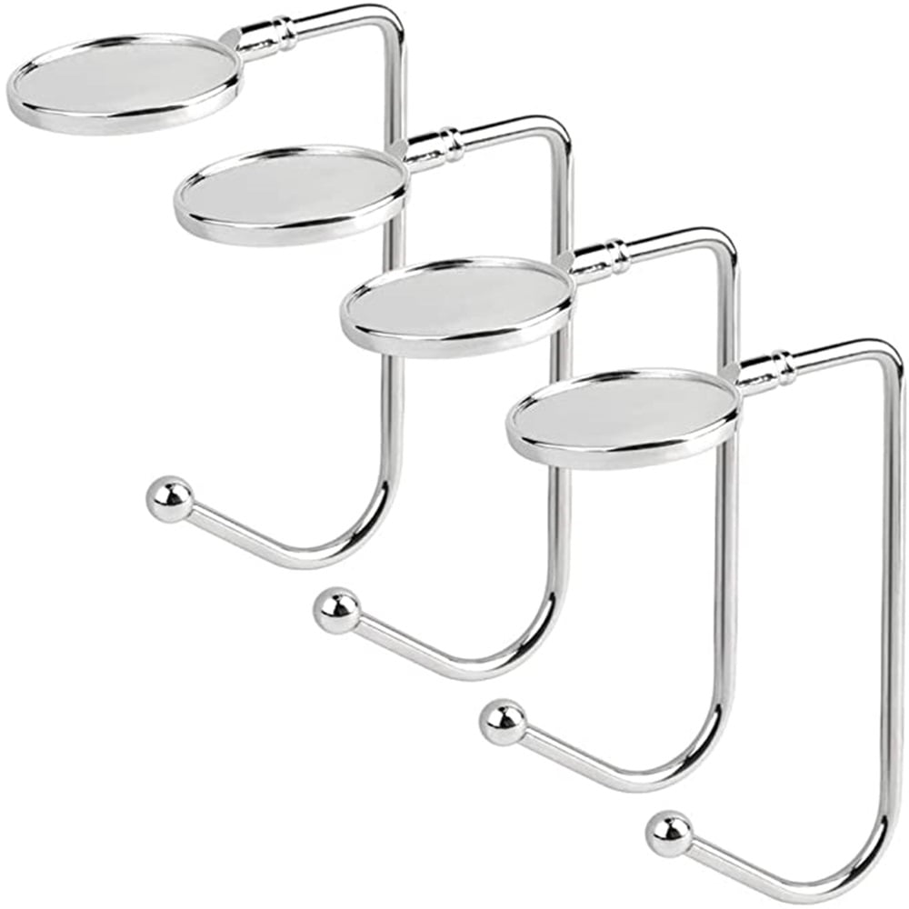 Kepooman 4 Pieces Metal Non-Slip Safety Stocking Hanger Holiday Fireplace Hooks, Holiday Stocking Holder for Holiday Decoration, Silver Kepooman 4 Pieces Metal Non-Slip Safety Stocking Hanger Holiday Fireplace Hooks, Holiday Stocking Holder for Holiday Decoration, Silver