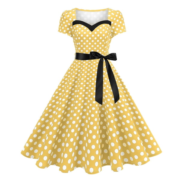 Vestidos de Fiesta de Cóctel para las Mujeres sin Mangas Cuello en V Vintage Impreso Vestido Elástico, Fiesta de Moda Y Vestido Casual