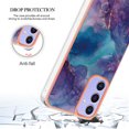 thumbnail image 6 of Designed for Samsung Galaxy A15 Marble Case, Ultra Thin Girls Women Plating Marble Designed Flexible Soft TPU IMD Marble Protective Case Cover for Samsung Galaxy A15 - Purple, 6 of 6