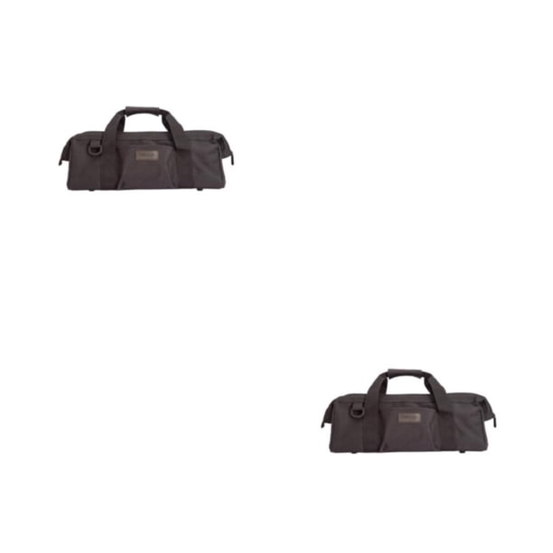 Yuarrent Bolsa de almacenamiento de herramientas, paquete de Camping, tienda de campaña, clavos, caja de transporte de viento con cremallera, Negro 2piezas