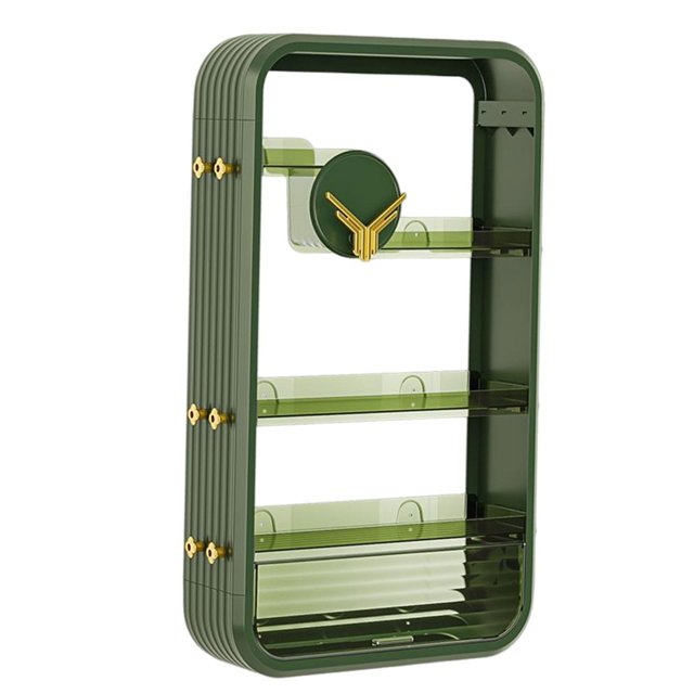 Guardoinrt Bathroom Vanity Holder Kitchen Storage Rack Table for Bedroom Dresser Green 70 x 40 x 12.4cm