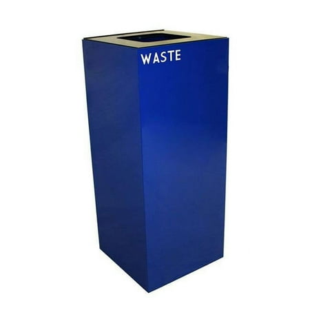 

Witt Industries 36 Gallon Indoor Recycling Container With Square Opening- Blue