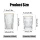thumbnail image 4 of (1 pieza de 350 ml de alto + caja de espuma) Vidrio retro en relieve, 4 of 14