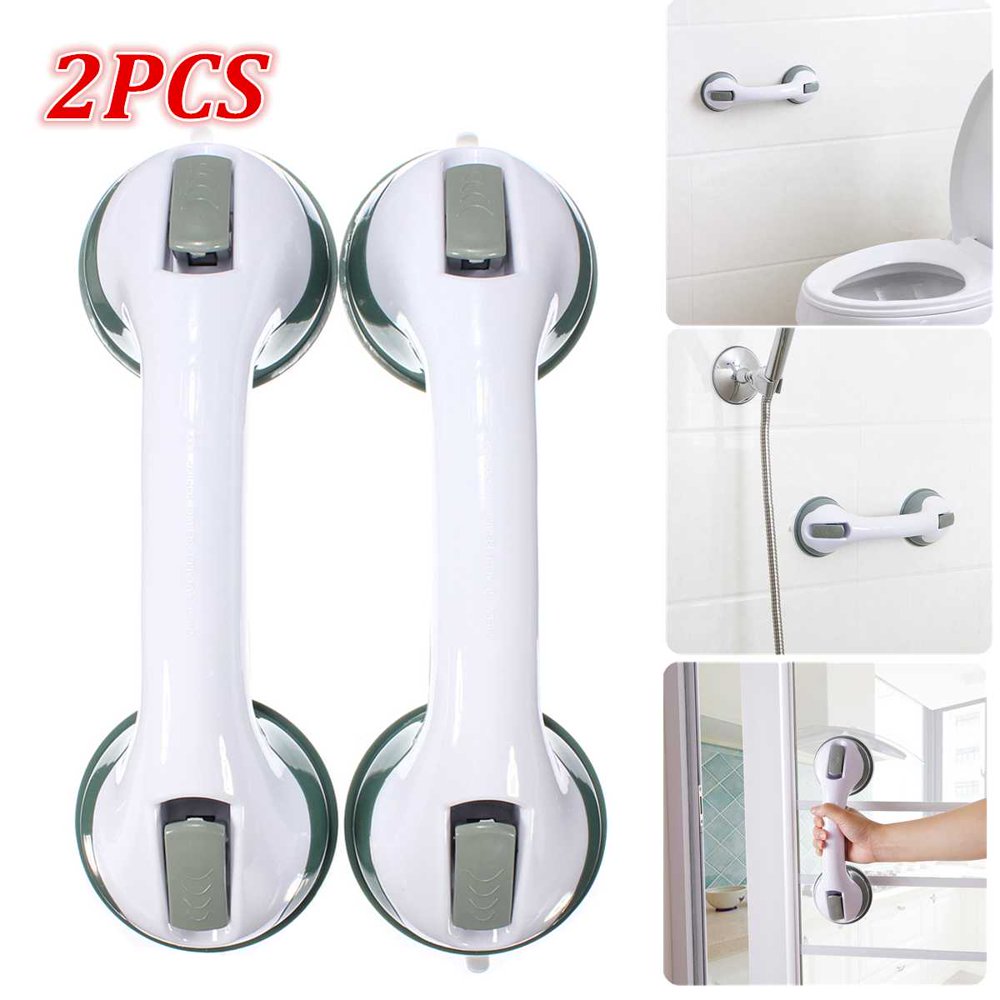 2Pack Strong Suction Cup Safety Grab Bar Handle Handrail for Bathroom