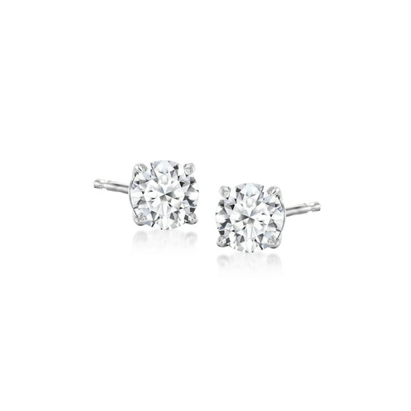Ross-Simons 0.75 ct. t.w. Lab-Grown Diamond Stud Earrings in Sterling Silver, Women's, Adult
