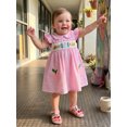 thumbnail image 6 of Cjfdfy Toddler Baby Girl Back to School Dress Kindergarten Outfits Little Baby Girls First Day of School Outfit Apple School Bus Embroidered Flying Sleeve A-line Summer Fall Plaid Gingham Dress, 6 of 9