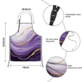 thumbnail image 3 of Purple Gold Marble Pattern Kids Aprons for Girls and Boys,Adjustable Neck Strap Toddler Aprons for Kids Cooking Baking, 3 of 6