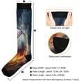 thumbnail image 3 of Coolnut Flame Baseball Compression Socks Women Men Knee High Stockings for Sports, Running, Travel 1Pair Gift, 3 of 7