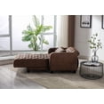 thumbnail image 3 of Lounge Adjustable Accent Sofa with Soft Backrest and Armrest, Sleeper Bed Recliner Chaise with Pillow, Barry Sofa, Living Room Leisure Sofa with Solid Rubber Wood Legs for Bedroom, Guest Room, 3 of 9