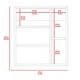 thumbnail image 6 of Dtwnek Single Door Wall Cabinet with Mirror and 5 Internal Shelves, , White, 6 of 7