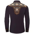 thumbnail image 4 of CONZONE Mens Western Cowboy Shirts Long Sleeve Buttons Down Shirts for Men Trendy Graphic Lapel Soft Lightweight Tops, 4 of 5