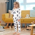 thumbnail image 4 of FORMRS Long Sleeve Top and Pants Pajama Set for Niños 2-Piece Sleepwear, Sizes 18M-8Y, Black Cat Paw, 4 of 6