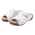 thumbnail image 6 of Viluyesy Womens Slide Sandals, Wide Width Slip-On Soft Sole 2026 Ladies Summer Comfortable Shoes White US6.5, 6 of 9