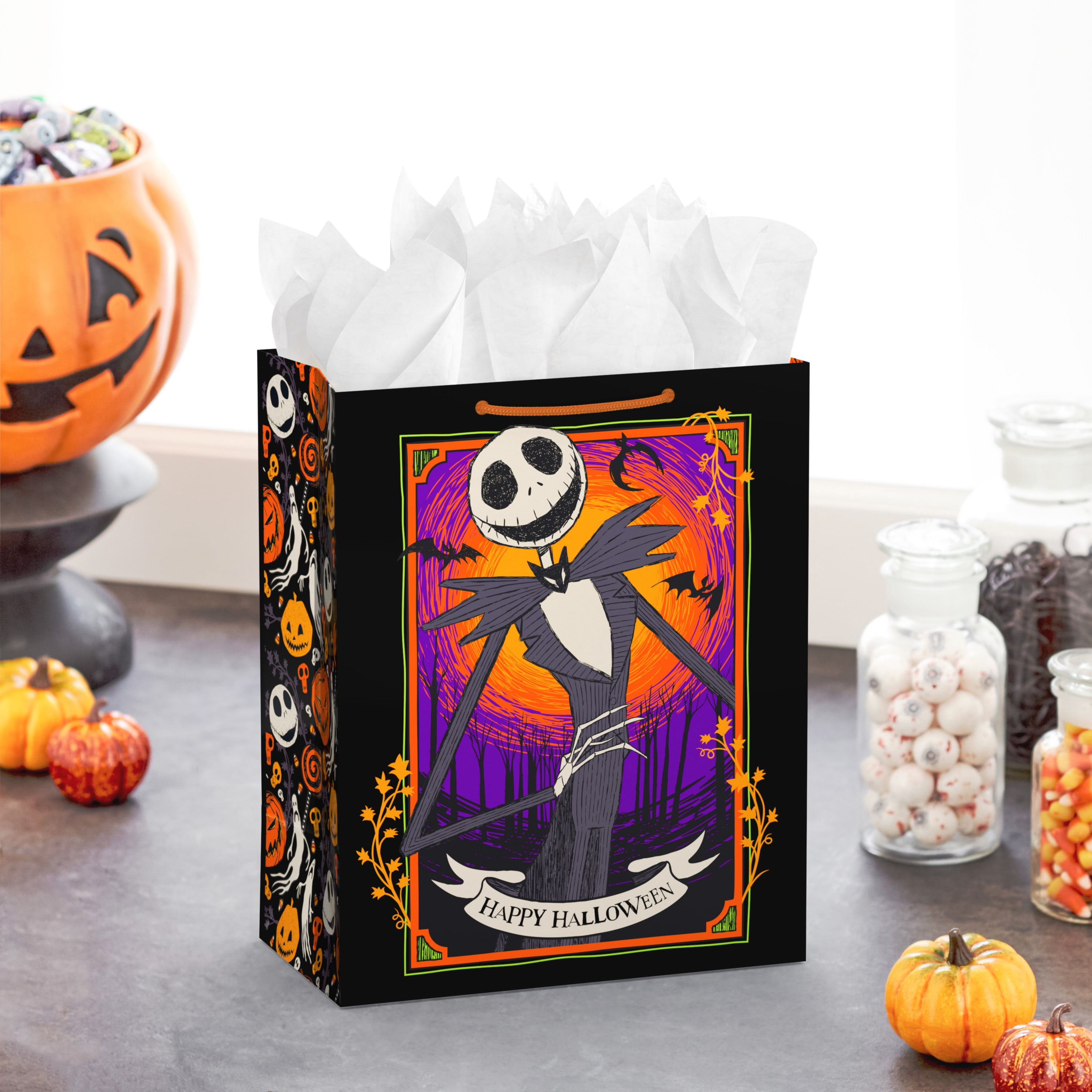 Hallmark Nightmare Before Christmas Large Halloween Gift Bag(Jack), 1 Count