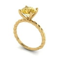 thumbnail image 2 of Solitaire Engagement Ring for Women - 2ct Natural Citrine in 14K Yellow Gold Promise Ring, 2 of 6
