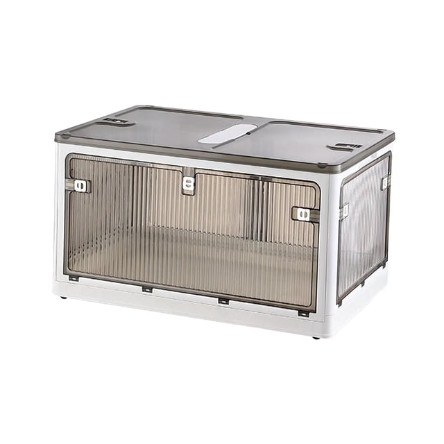 Caja de almacenamiento plegable perfecl organizador de armario resistente con tapa Blanco