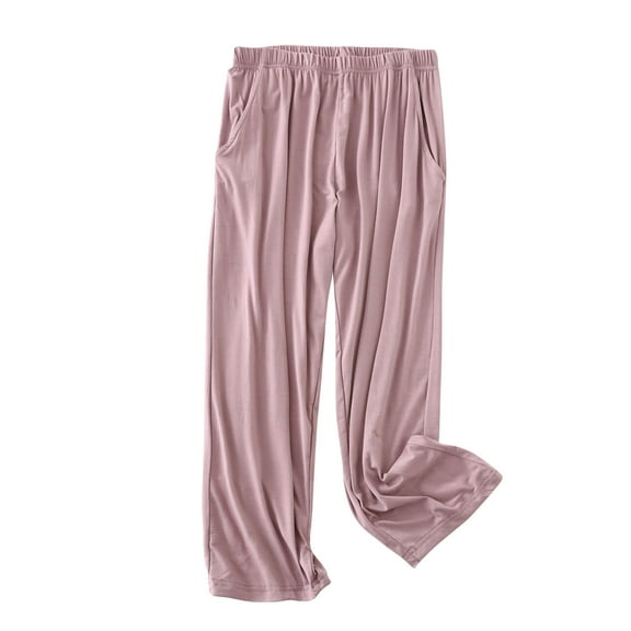 hotojiny Women's Pajama Pants Wide Leg Lounge Pj Bottoms with Pockets Elastic Waist Soft Comfy Solid Sleepwear