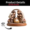 thumbnail image 2 of geerera 2D Acrylic Nativity Tabletop Ornaments with Base, Rotating Standing Birth Scene Decoration for Living Room and Bedroom, Shelf Display, 2 of 7