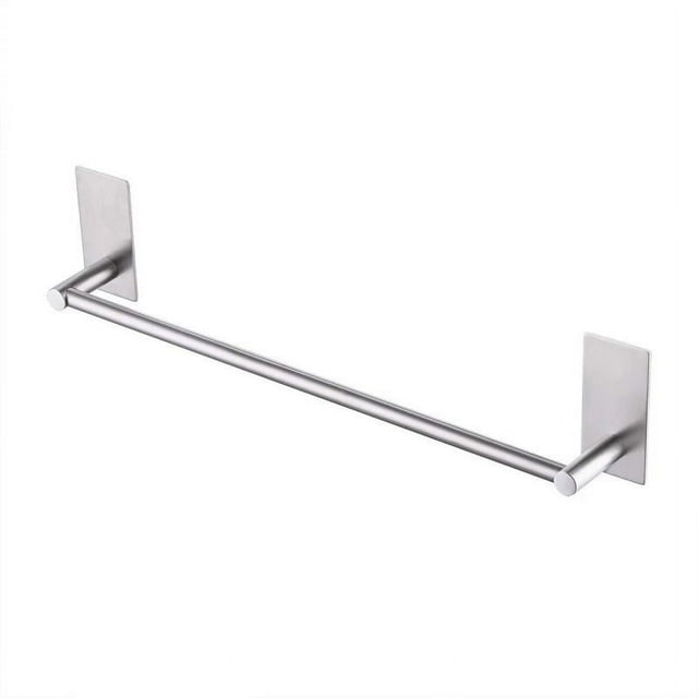 Barra adhesiva para toallas de 12,6 pulgadas, soporte para toallas de baño, soportes para toallas de mano, sin taladrar en la pared, níquel cepillado