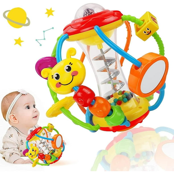 meses nina nino juguete de habilidades motoras juguete para bebe 3 6 7 8 9 10 12 meses sonajero para bebe pelota de agarre juguete para bebe anillo de denticion de 1