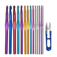 thumbnail image 1 of 1 Set Knitting Needles DIY Tools Colorful Sewing Supplies Household Accessory Weave Crochets for Sweater Clothes Scarf Slippers 006 Model, 1 of 7