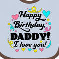 thumbnail image 4 of Inktastic Happy Birthday, Daddy I Love You Boys or Girls Baby Bib, 4 of 4