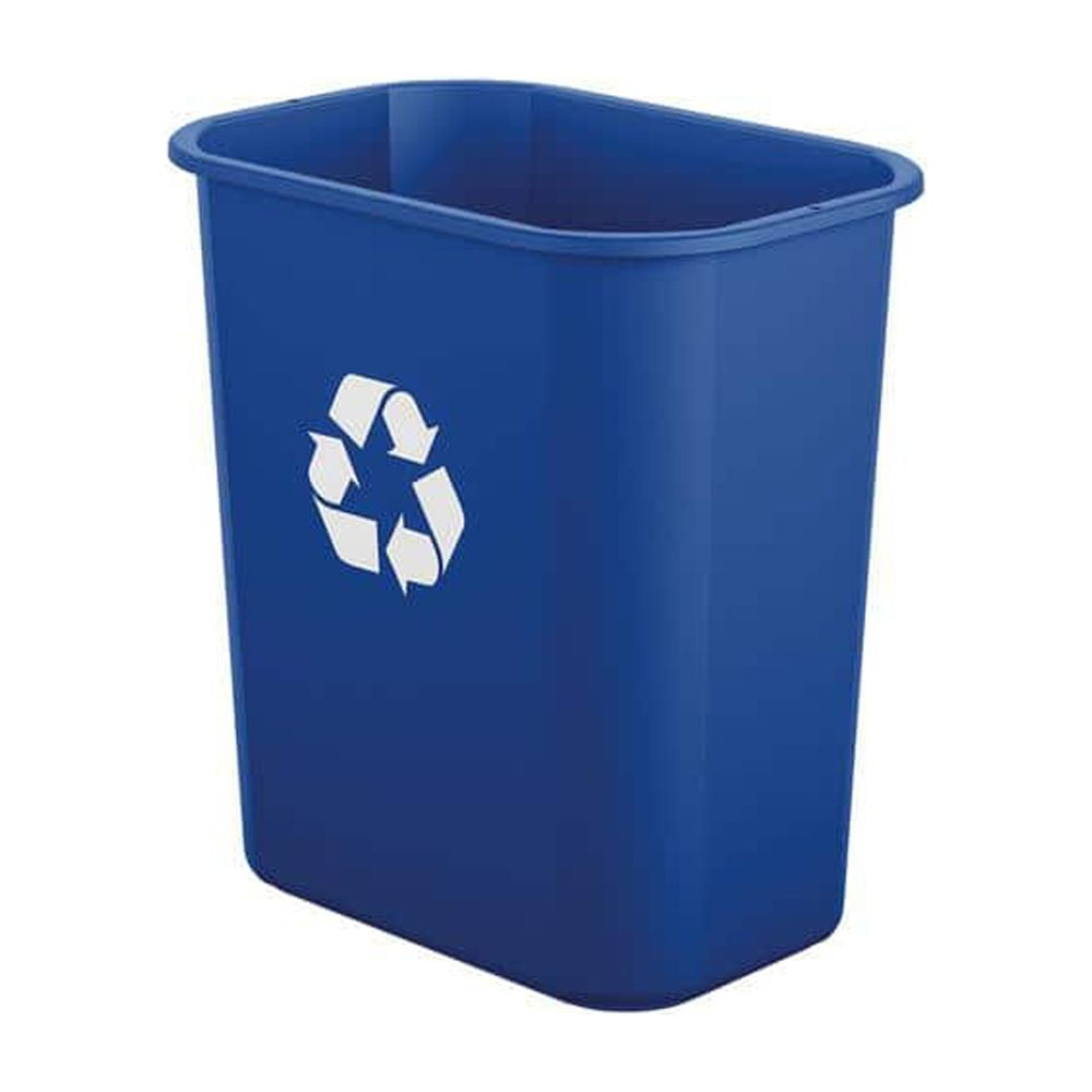 3 Gal. Blue Plastic Recycle Trash Can (12Pack)