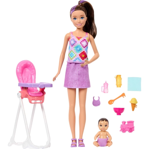 Playset Barbie Skipper Babysitters Inc con muñecas y accesorios