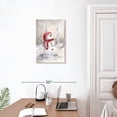 thumbnail image 3 of Elephant Stock Snowman In Wood Wall Art - Vertical Canvas Wall Art - Living Room Wall Decor - Holiday Canvas - Beige And Blue Decor By Makiko - 16" x 24", 3 of 8
